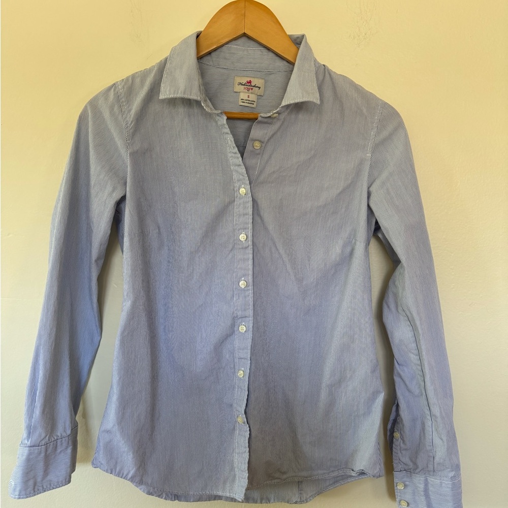 J. Crew Striped Blue and White Shirt